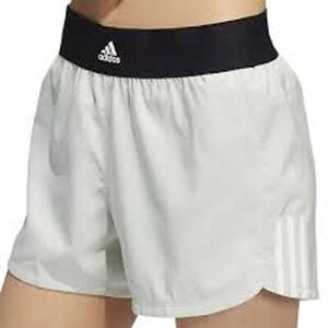 Adidas Women's High-Waist Woven 3-Stripes Pacer Shorts